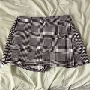plaid skort